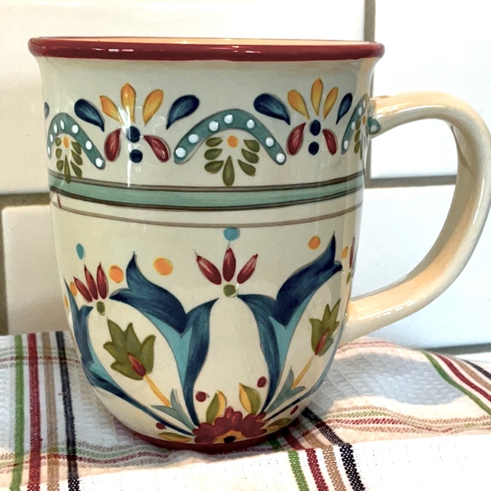 One Bobby Flay Sevilla stoneware mug.